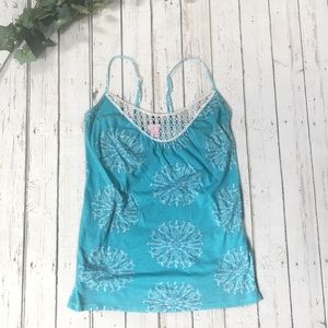 Lilly Pulitzer Crochet Front Tank Top